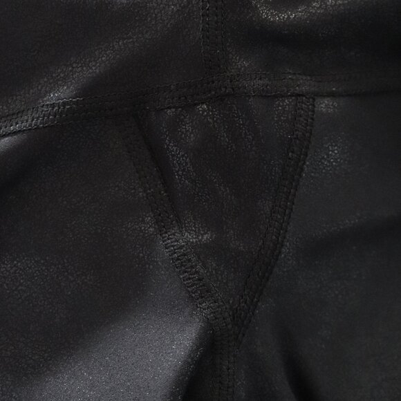 Knix Papaya Black Sz M Faux Leather Sculpting Shapewear High Rise Leggings - Picture 7 of 10